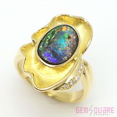 K18 天然ボルダーオパールリング 0.92ct サイズ13号 18金 - メルカリ
