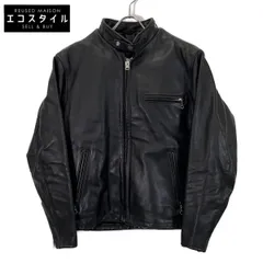 schott　ショット　641 ブラック 裏ボア シングルライダースジャケット　38のサムネイル