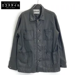 schott　ショット　311050 ブラック LAMB LEATHER カバーオール ジャケット　XLのサムネイル