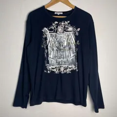 semantic design セマンティックデザイン ロングスリーブTシャツ 長袖 クルーネック プリントTシャツ グラフィック ブラック サイズL NB165のサムネイル