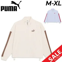 プーマ ジャージ 長袖 レディース PUMA CORE HERITAGE ワッフル トラックジャケット プルオーバー ハーフジップ ジャージ― スタンドカラー 刺繍ロゴ  スポーティ レディースウェア 女性 スポーツウエア スポカジ 服  /686883のサムネイル
