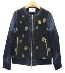 MARK&LONA/マークアンドロナ/ノーカラー/切替中綿ブルゾン/サイズS/グリーン×ネイビー/MLW-16W-D51/FB1830のサムネイル