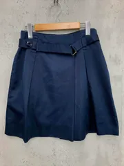 MARC JACOBS マークジェイコブス W41530126 15 ベルト付き シルク タック ミニ スカート size0/紺 ■■ レディースのサムネイル