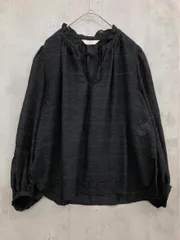 Rouge vif ルージュヴィフ アバハウス ネックリボン フラワー 刺繍 シフォン ブラウス シャツ sizeF/黒 ■■ レディースのサムネイル