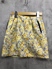 URBAN RESEARCH アーバンリサーチ UL14-AK06002 日本製 フラワープリントタック ミニ 台形 スカート sizeF/イエロー ■◆ レディースのサムネイル