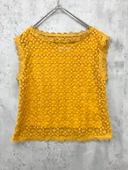 dazzlin ダズリン クロシェレーストップス タンクトップ sizeS/イエロー ■◆ レディースのサムネイル