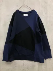 STUDIOUS ステュディオス 106123001 裏毛 パッチワーク スウェット size3/紺 ■◇ メンズのサムネイル