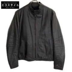 NeilBarrett　ニールバレット　ブラック シープスキン シングルライダースジャケットのサムネイル