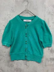 美品 LILY BROWN リリーブラウン LWNT142020 半袖 カーディガン sizeF/ターコイズ ■◆ レディースのサムネイル