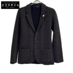 LARDINI　ラルディーニ　ブラウン ジャガード ニットジャケット　XXSのサムネイル