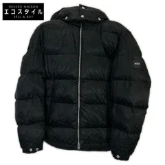 HUGOBOSS　ヒューゴボス　ブラック モノグラム柄 中綿 ジャケット　46のサムネイル