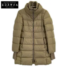 HERNO　ヘルノ　ベージュ リブ付き フーデッド ダウンコート　42のサムネイル