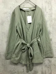 新品 Bou Jeloud ブージュルード 50118 麻ライク3WAYノーカラー ジャケット size38/カーキ ■■ レディースのサムネイル