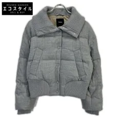 Theory　セオリー　25年 グレー Wool Pl Flannel Cozy Collar Puff Coat　Pのサムネイル