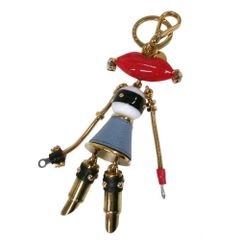 希少 PRADA ロボット キーホルダー チャーム マリ ハート キーリング
