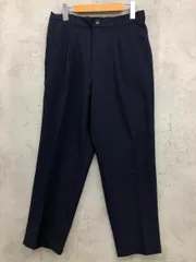 美品 COMME CA ISM コムサイズム 47-51PA08 ＬＡＮＡＴＥＣ（Ｒ） ワンタック パンツ sizeM/紺 ■■ メンズのサムネイル