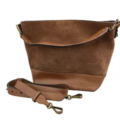 186005 POLO RALPH LAUREN ポロ・ラルフローレン ショルダーバッグ ブラウンカラー スエードレザー 2WAYのサムネイル