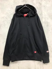 Dickies ディッキーズ 薄手 ロゴ ワッペン フード ジップアップ パーカー sizeM/黒 ■■ レディースのサムネイル
