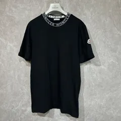 MONCLER モンクレール襟レタリング半袖Tシャツ黒Mのサムネイル