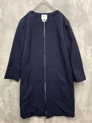 Sov. ソブ 3719061 薄手 ライトアウター ノーカラー コート size36/紺 ■■ レディースのサムネイル