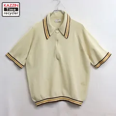 70s vintage TOWNCRAFT ハーフジップ 半袖ニットポロシャツ メンズ 表記Lサイズのサムネイル