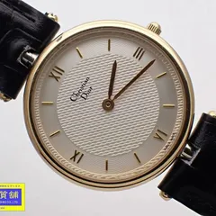 CHRISTIAN DIOR クリスチャン ディオール GP クォーツ 3026 革ベルト ホワイトダイヤル 電池交換済 中古B+ 【送料無料】 B-2416【質屋出品】のサムネイル