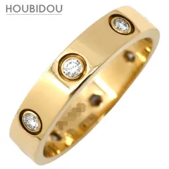 カルティエ Cartier リング 指輪 LOVE ミニラブリング 8Pダイヤ イエローゴールド #51(JP11) スモールモデル 750 YG フルダイヤ  11号 B4056200 【保証書】【中古】のサムネイル