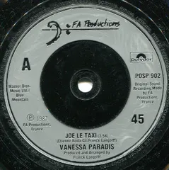 7” Vanessa Paradis Joe Le Taxi POSP902 POLYDOR, FA PRODUCTI /00080のサムネイル