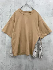 MELROSE メルローズ サイド プリーツ ジップ Tシャツ キャメル ■■ レディースのサムネイル