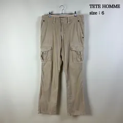 TETE HOMME 00s y2k archive cotton cargo pants 6 L テットオム コットン カーゴパンツ レア アーカイブ キミノリ 人気のサムネイル