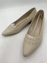 INDIVI インディヴィ 127-08006 合皮 レース調 ポインテッドトゥ パンチング パンプス size35/アイボリー ■■◎レディースのサムネイル