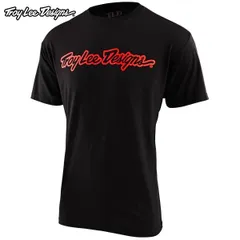 Troy Lee Designs トロイリーデザインズ TDA039 SIGNATURE SHORT SLEEVE TEE カラー:BLACK/GLO RED サイズ:Lのサムネイル