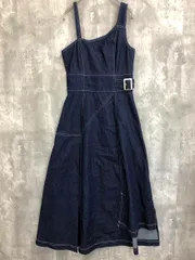 美品 MURUA ムルーア 012330300401 ワンショルアシメ ジャンパー スカート size1/紺 ■■ レディースのサムネイル