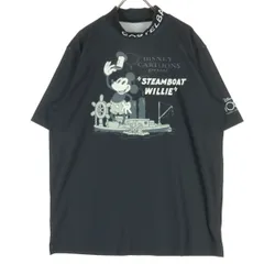 JC de CASTELBAJAC カステルバジャック ミッキー プリント 半袖 ハイネック Tシャツ 48 ブラック メンズ 古着のサムネイル