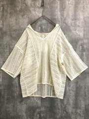 美品 apart by lowrys アパートバイローリーズ メッシュ 半袖 プルオーバー パーカー sizeF/アイボリー ■◆ レディースのサムネイル