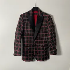 DSQUARED2 チェック サテン ブレーザー ジャケット (on 1486)のサムネイル