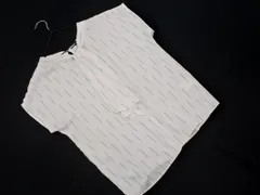 BOSCH ボッシュ シフォン ボウタイ 総柄 ブラウス シャツ size38/白 ■◆ レディースのサムネイル