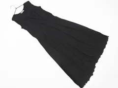 BARNEYS NEW YORK バーニーズニューヨーク ノースリーブ カシュクール風 ワンピース 黒 ■◆ レディースのサムネイル