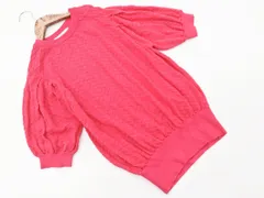 VICKY ビッキー ボリュームスリーブ クルーネック サマー ニット セーター size2/ピンク ■◆ レディースのサムネイル