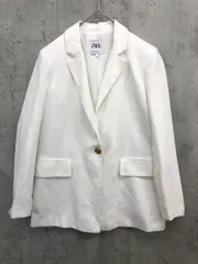ZARA ザラ 春夏 シングル 1B テーラード ジャケット sizeXS/白 ■◇ メンズのサムネイル