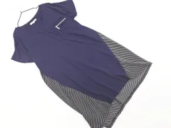 THE SHOP TK ザショップティーケー タケオキクチ ストライプ 切替 チュニック カットソー sizeF/ネイビー ■◆ レディースのサムネイル