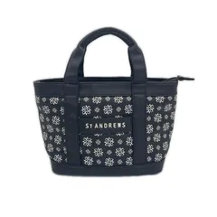 中古 セントアンドリュース StANDREWS カートバッグ ブラック ロゴ総柄 ロゴ刺繍 モノトーン ファスナー開閉のサムネイル