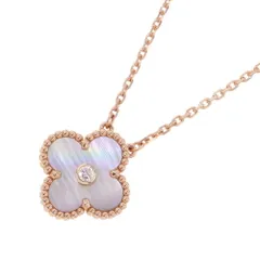 ヴァンクリ ネックレス ヴィンテージ アルハンブラ ピンクマザーオブパール/ダイヤ 1P K18PG VCARPMOP00 2025年ホリデー限定のサムネイル