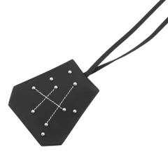 エルメス ロングネックレス クロシェット Hコンステラシオン ブラック/シルバー金具 スイフト K刻印 黒のサムネイル