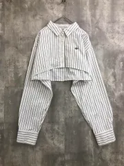 WHO'S WHO gallery フーズフーギャラリー ストライプ ショート丈 ロゴ 刺繍 シャツ sizeF/白ｘ黒 ■◇ レディースのサムネイル