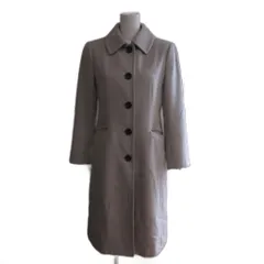 バーバリー ロンドン BURBERRY LONDON ステンカラーコート アンゴラ ロング丈 40 グレー ■MNK10のサムネイル