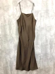 SLOBE IENA スローブイエナ サテン キャミソール ワンピース size36/茶 ■■ レディースのサムネイル