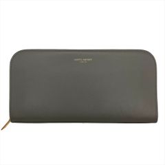 サンローラン SAINT LAURENT ラウンドファスナー レザー 326599 グレー