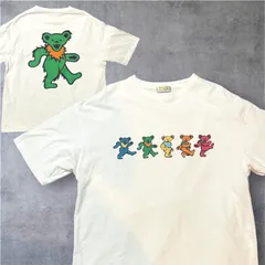 フォロー割あり！タケオキクチ グレイトフルデッド コラボ Tシャツ L 白 ホワイト ダンシングベア【TAKEOKIKUCHI】両面プリント ムービーT バンドT キャラ古着 アメキャラ ストリートのサムネイル