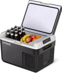 車載冷蔵庫 12L ポータブル冷蔵庫 急速冷凍 -20℃～20℃ 45W省エネ 静音 3WAY電源対応 ブラック G12 | DC12V/24V AC100V 車載冷蔵冷凍庫 車載家庭両用 トラック 車中泊 キャンプ アウトドア 現場のサムネイル